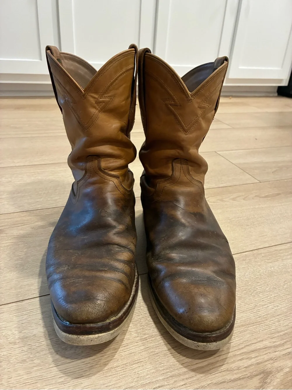 Tecovas Men’s Leather Roper Boots Brown Size 8.5 D